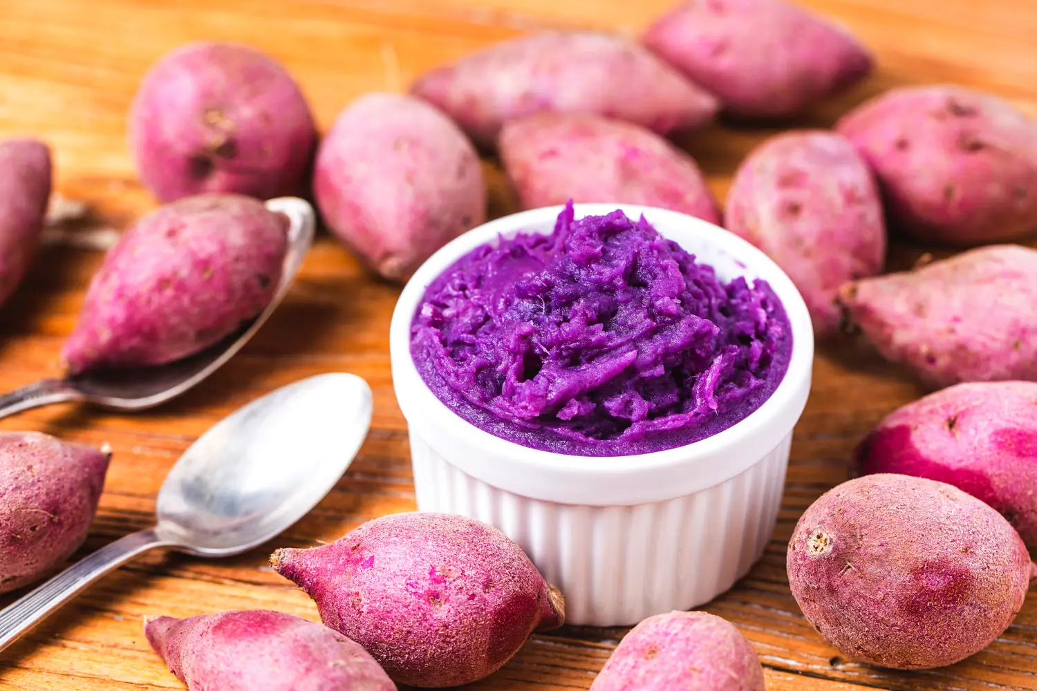 Roasted Purple Sweet Potatoes with Rosemary