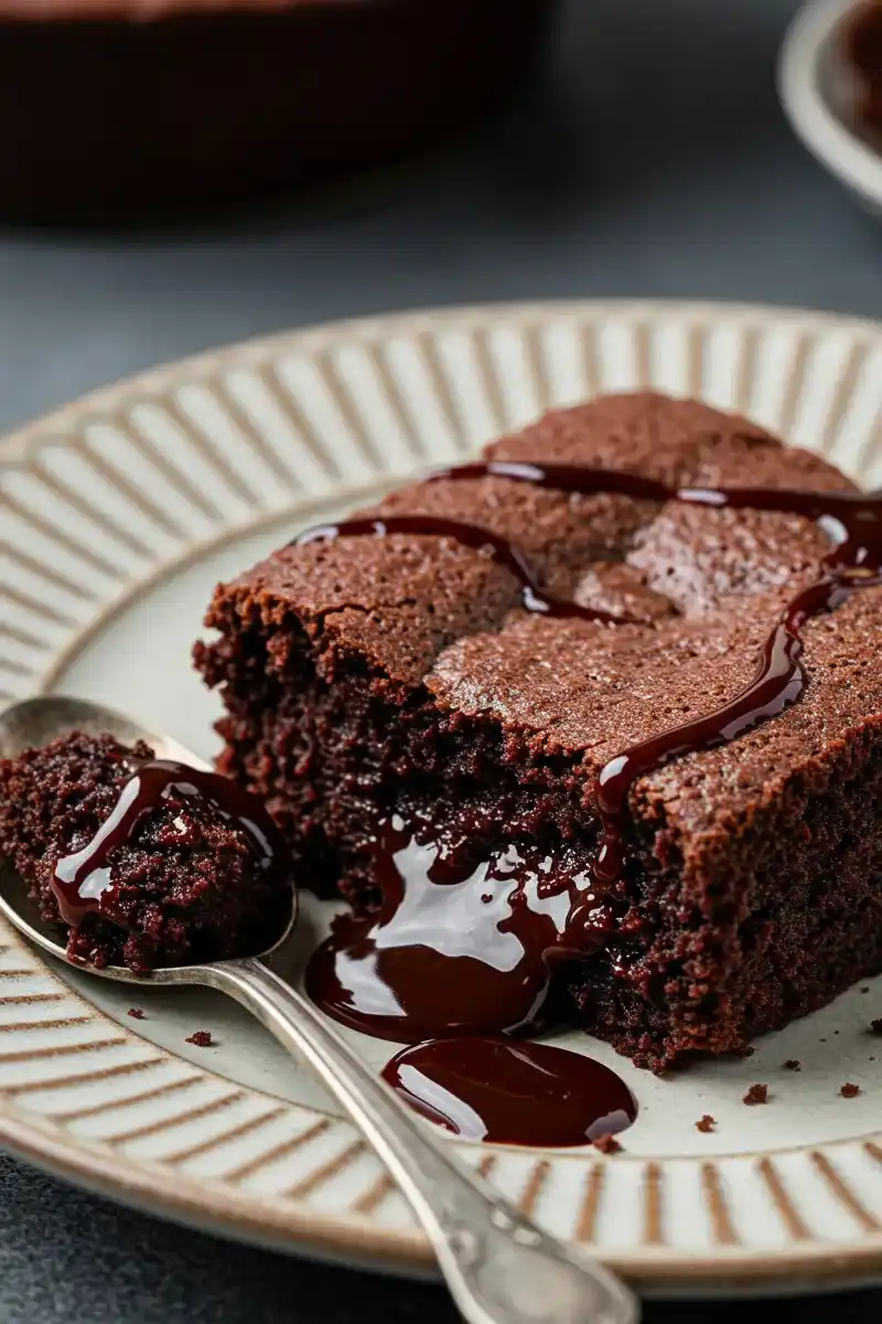  Pouring Chocolate Batter into a Baking Dish