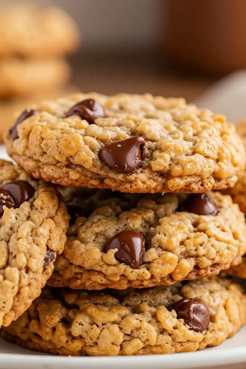 Freshly Baked Chocolate Chip Rice Krispie Cookies