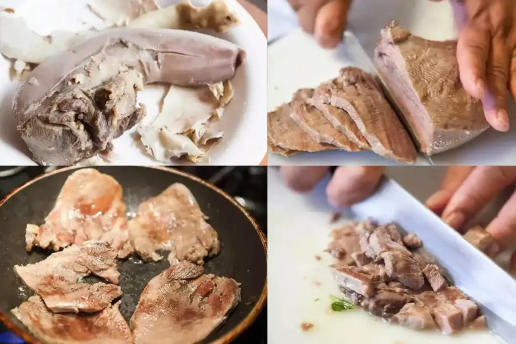 Cooking Process Tacos de Lengua