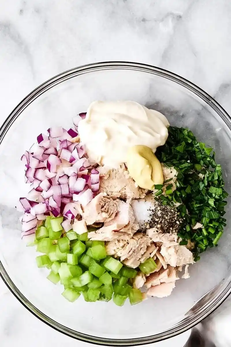 Ingredients for the best tuna salad recipe