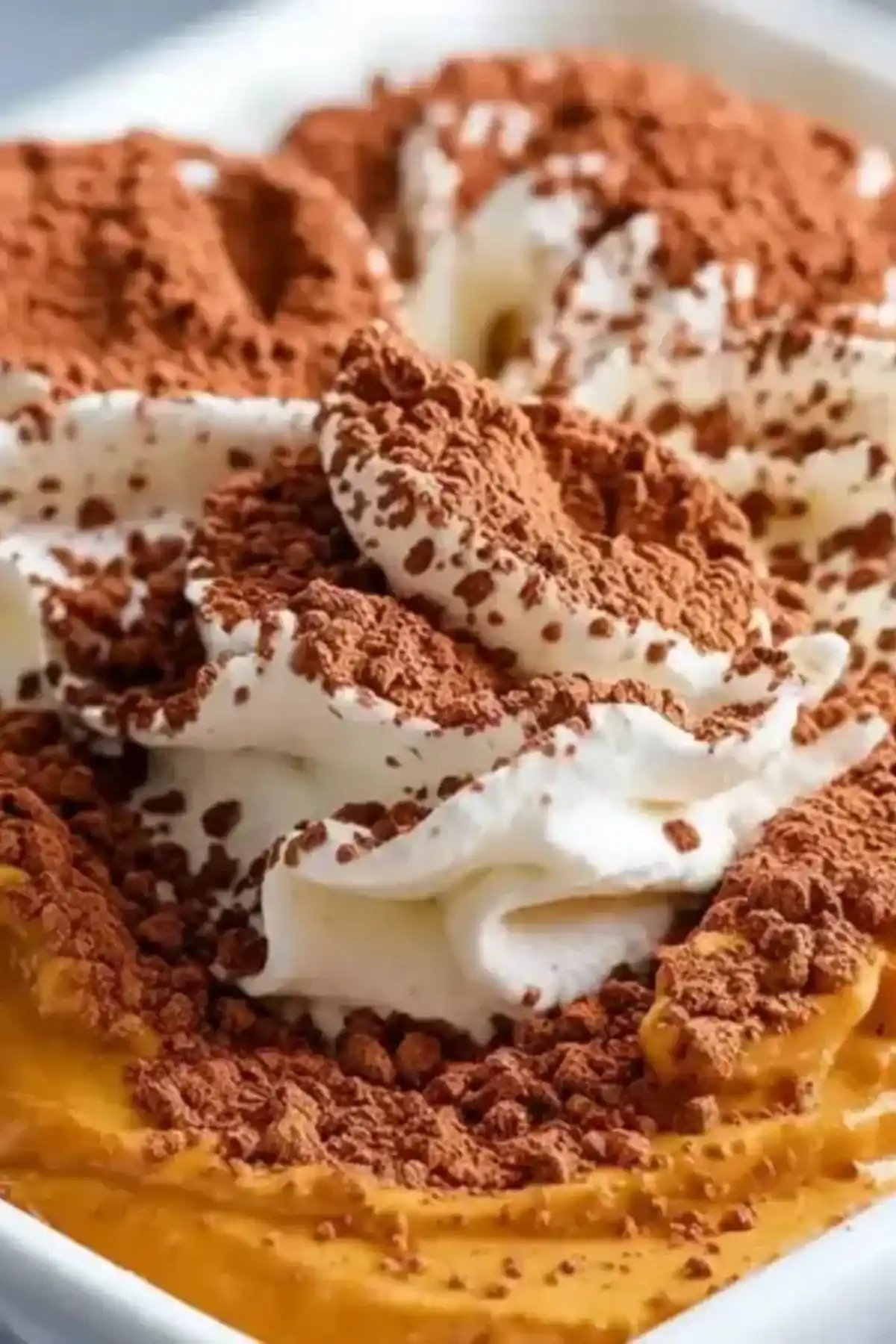 No Egg Fresh Pumpkin Microwavabl Warm, creamy pumpkin dessert with whipped cream and cinnamon.